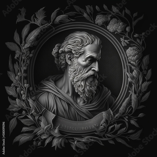 Ancient Greek philosopher Gorgias. Created with Generative AI technology. © byerenyerli