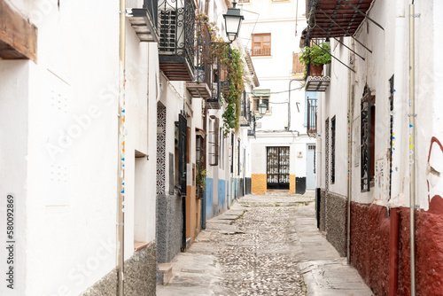 Streets of Albaicin in Granda, Andalusia, Spain
