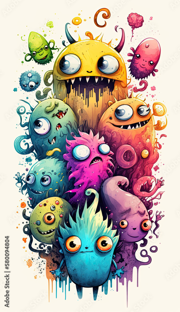Get Your Giggle On with Cute and Quirky Monster Doodles Created Using Generative Ai Get Your Giggle On with Cute and Quirky Monster Doodles Created Using Generative Ai