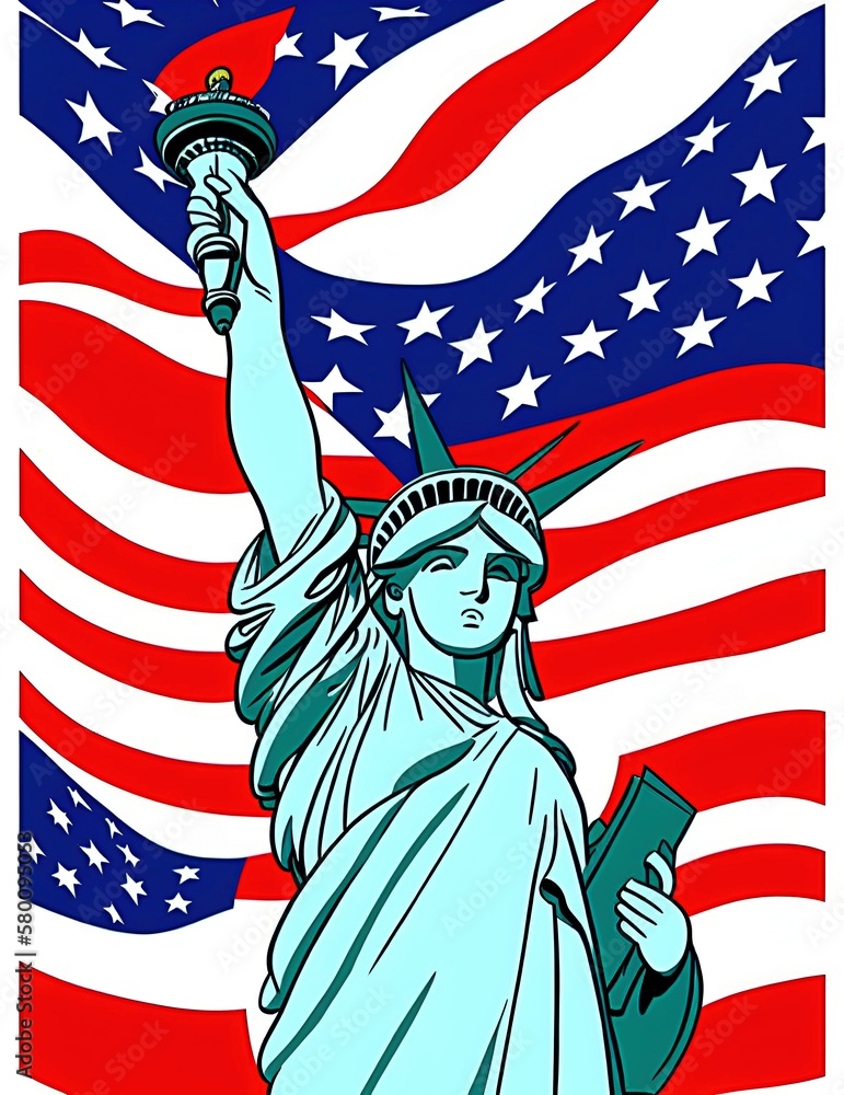 Obraz premium illustration about usa created by ai