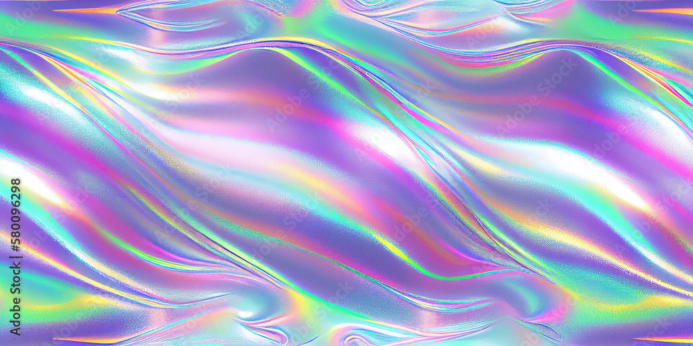 3D style beautiful folds of foil with gradient iridescent pink blue color Liquid metal texture. Fabric abstract background. Simple soft material with crease like waves. Generative Ai. 3D style beautiful folds of foil with gradient iridescent pink blue color Liquid metal texture. Fabric abstract background. Simple soft material with crease like waves. Generative Ai.