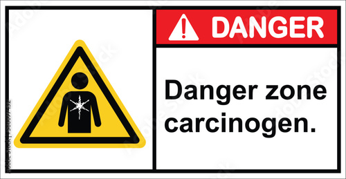 Beware of carcinogens Please. be careful of chemical hazards.,sign danger. photo