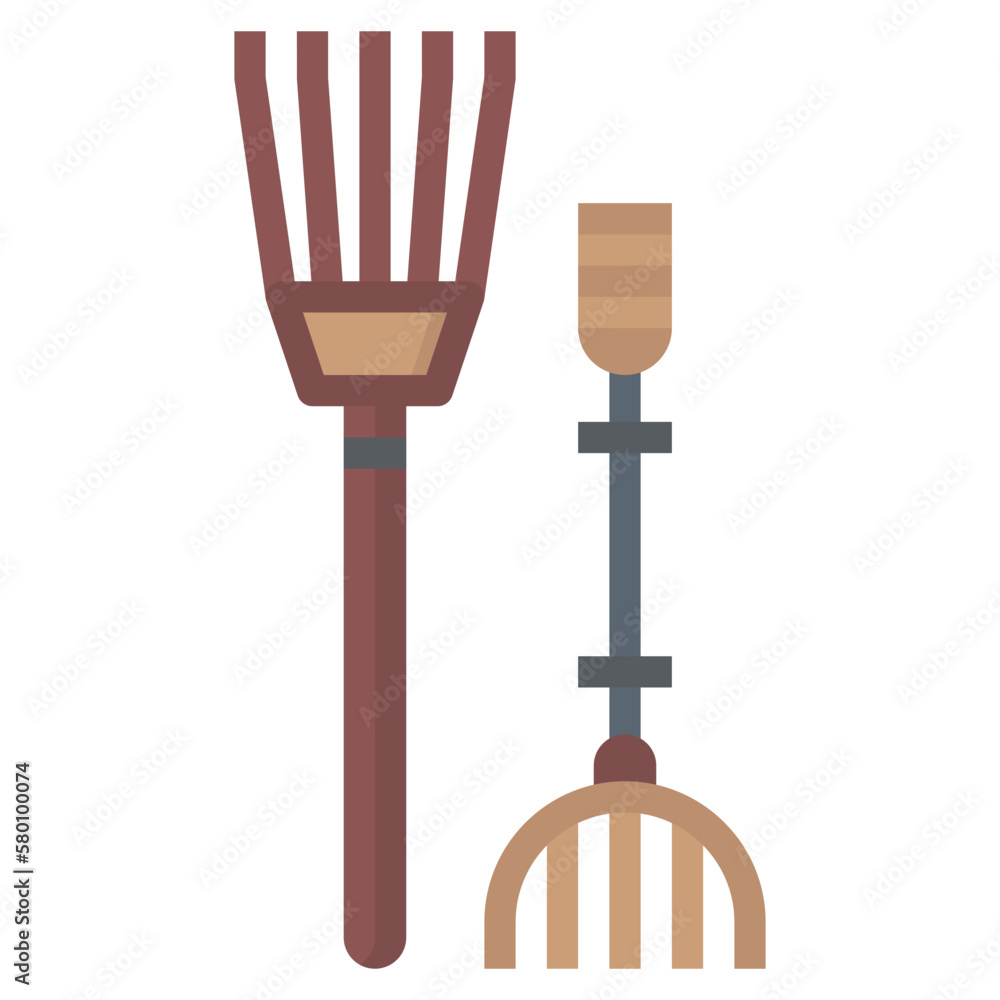 rake line icon,linear,outline,graphic,illustration rake line icon,linear,outline,graphic,illustration