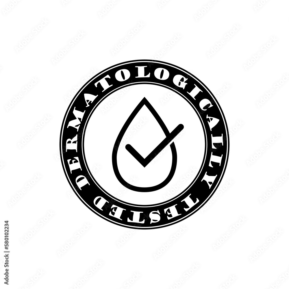Dermatologically tested logo isolated on transparent background