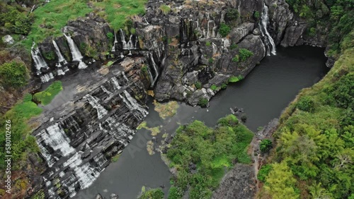 Pongour Waterfall near Dalat city Vietnam photo