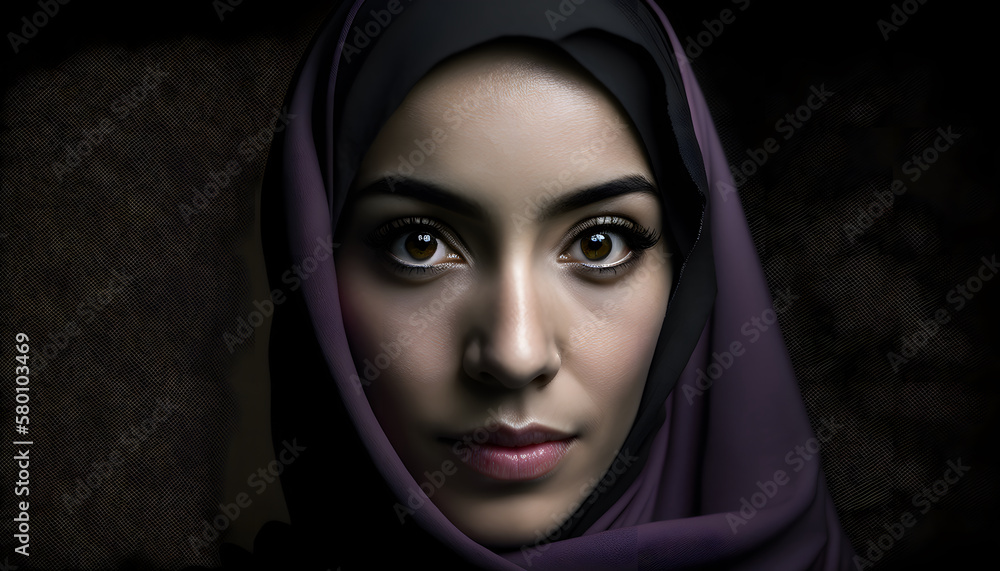 portrait of beautiful woman with burqa in Ramadan portrait of beautiful woman with burqa in Ramadan
