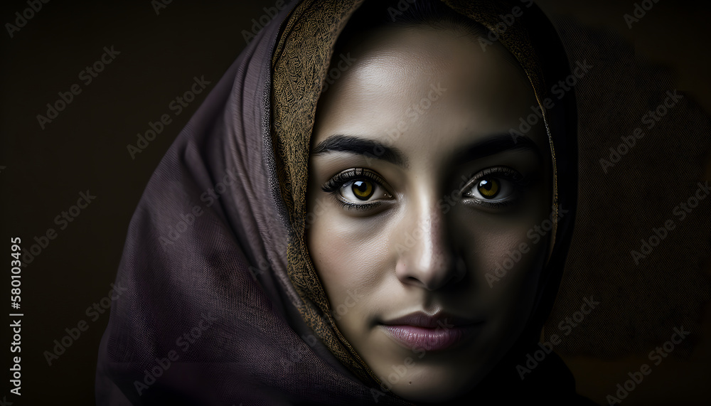 portrait of beautiful woman with burqa in Ramadan portrait of beautiful woman with burqa in Ramadan