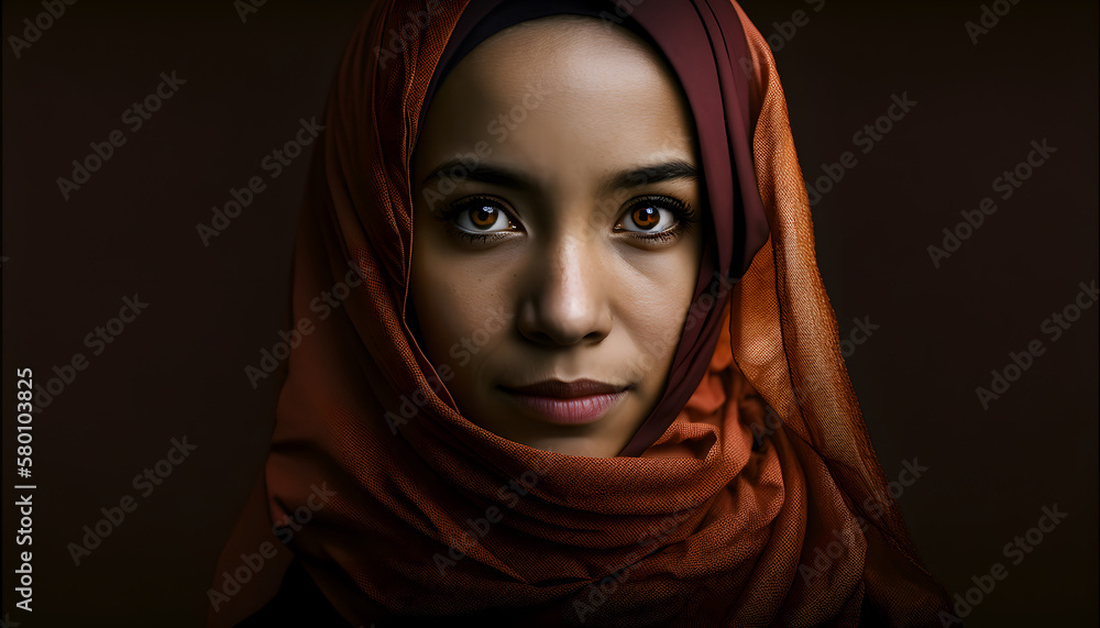 portrait of beautiful woman with burqa in Ramadan portrait of beautiful woman with burqa in Ramadan