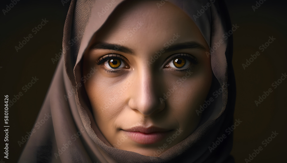 portrait of beautiful woman with burqa in Ramadan portrait of beautiful woman with burqa in Ramadan