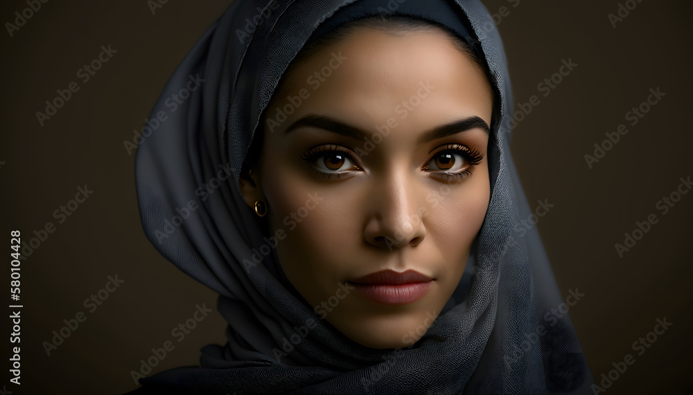 portrait of beautiful woman with burqa in Ramadan portrait of beautiful woman with burqa in Ramadan