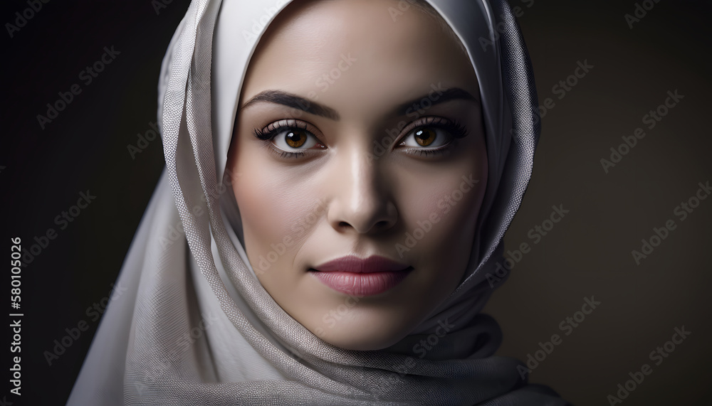 portrait of beautiful woman with burqa in Ramadan portrait of beautiful woman with burqa in Ramadan