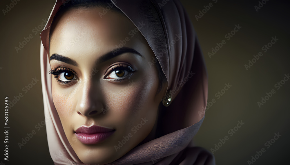 portrait of beautiful woman with burqa in Ramadan portrait of beautiful woman with burqa in Ramadan