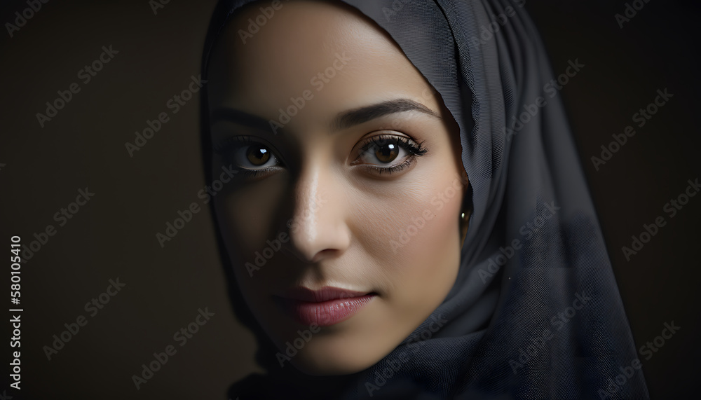 portrait of beautiful woman with burqa in Ramadan portrait of beautiful woman with burqa in Ramadan