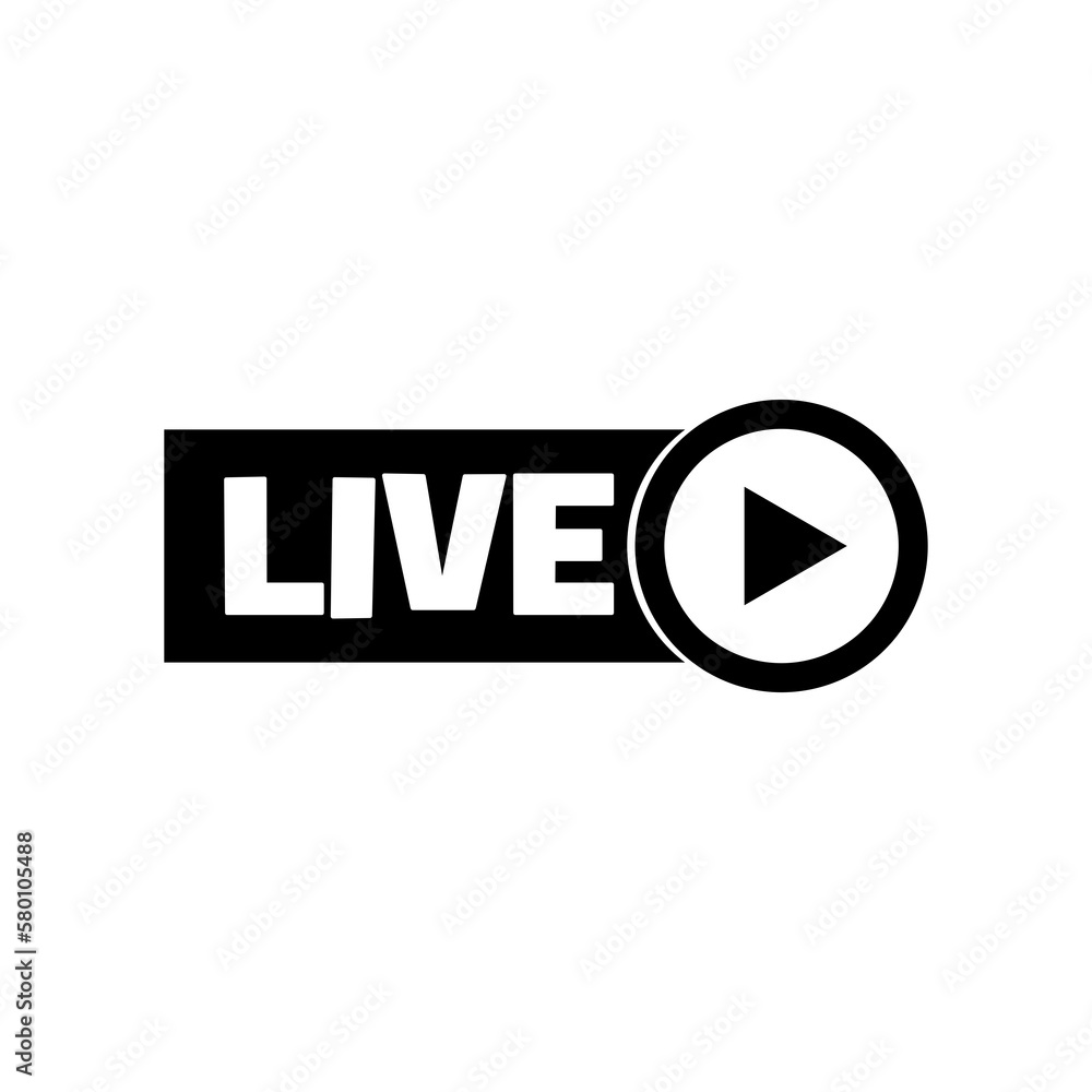 Live broadcast icon isolated on transparent background Live broadcast icon isolated on transparent background
