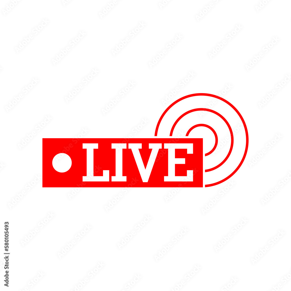 Live broadcast icon isolated on transparent background Live broadcast icon isolated on transparent background