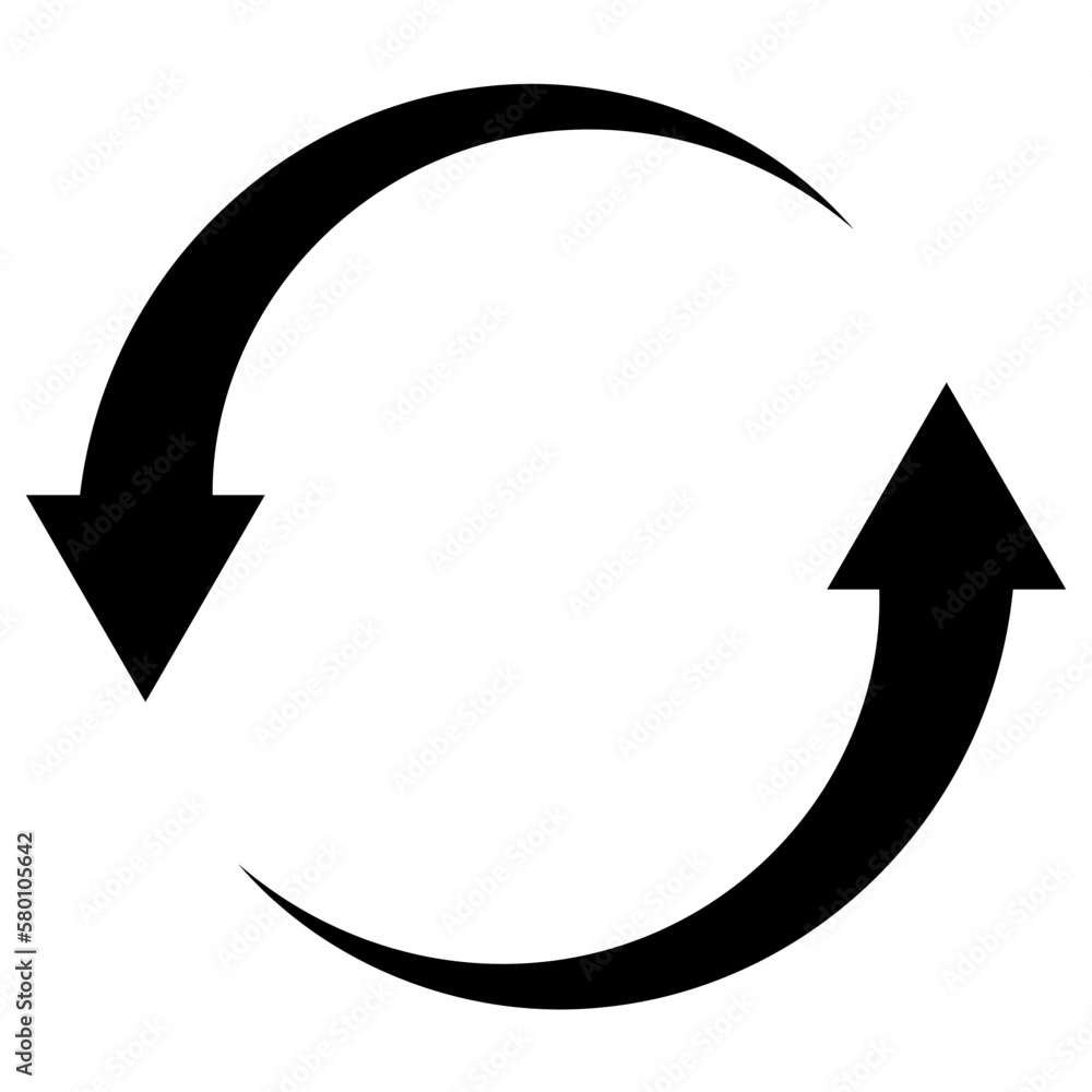 Refresh, recycle, synchronize idea concept symbol icon. Flat style black color vector object, sign element, illustration, drawing isolated on white background. Refresh, recycle, synchronize idea concept symbol icon. Flat style black color vector object, sign element, illustration, drawing isolated on white background.