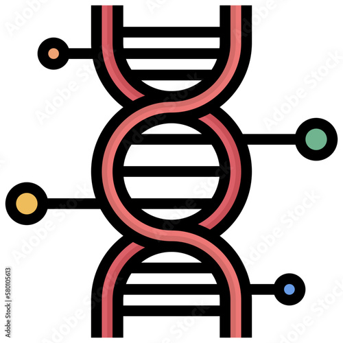 genetic line icon,linear,outline,graphic,illustration