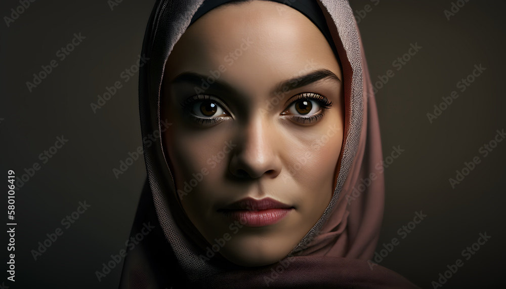 portrait of beautiful woman with burqa in Ramadan portrait of beautiful woman with burqa in Ramadan