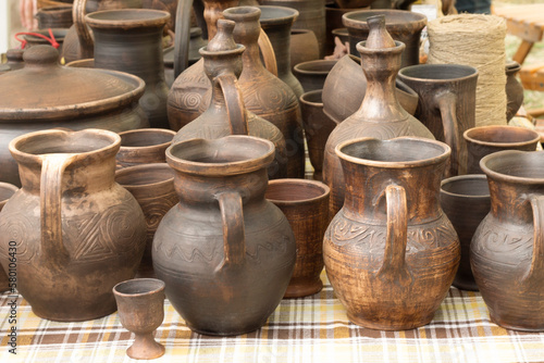 earthenware, clay jugs