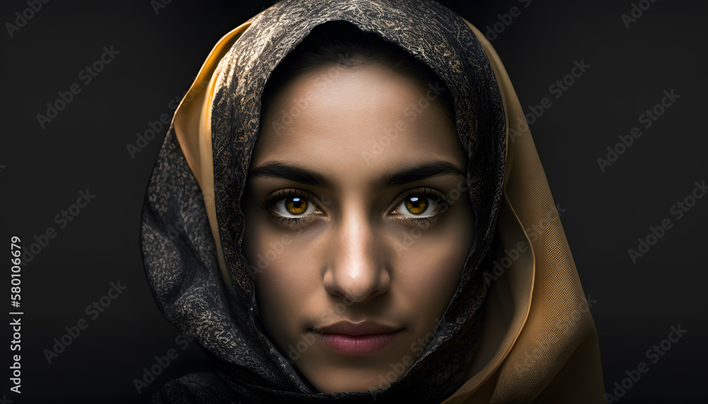 portrait of beautiful woman with burqa in Ramadan portrait of beautiful woman with burqa in Ramadan