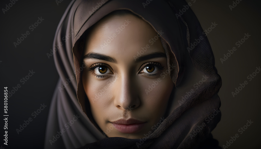 portrait of beautiful woman with burqa in Ramadan portrait of beautiful woman with burqa in Ramadan