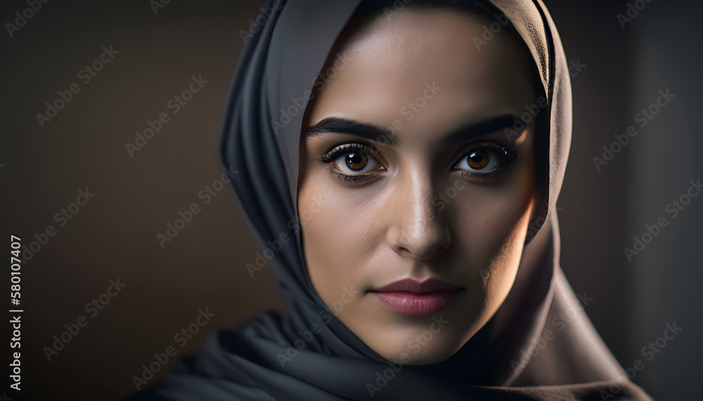 portrait of beautiful woman with burqa in Ramadan portrait of beautiful woman with burqa in Ramadan
