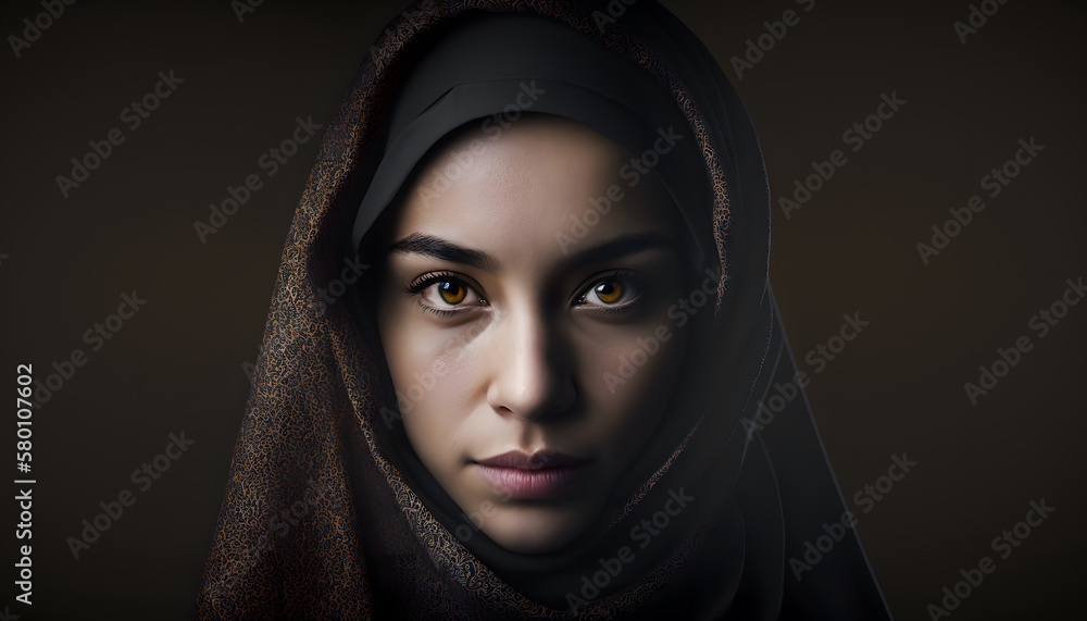 portrait of beautiful woman with burqa in Ramadan portrait of beautiful woman with burqa in Ramadan