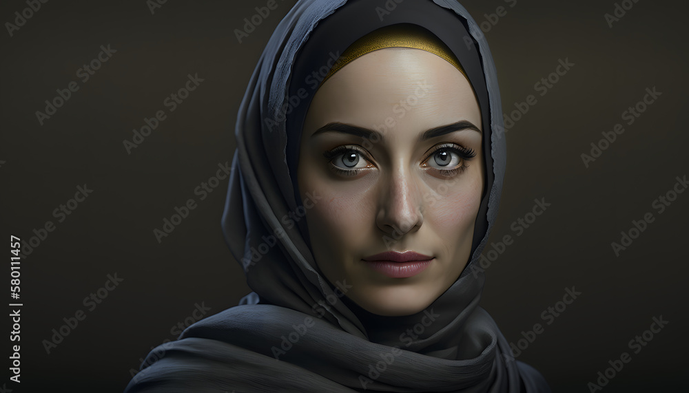 portrait of beautiful woman with burqa in Ramadan portrait of beautiful woman with burqa in Ramadan