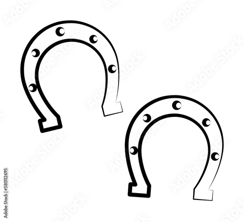 Horse tracks icon. Element of animal track for mobile concept and web apps. Hand drawn Horse tracks icon can be used for web and mobile on white background