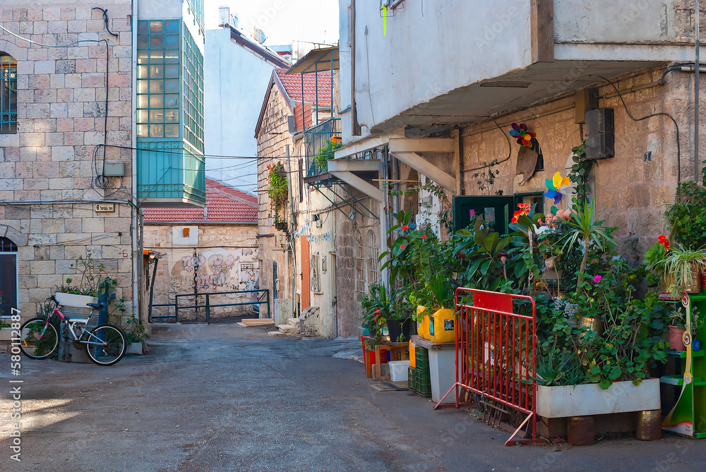 Obraz premium Jerusalem. Israel. The courtyard of ancient Jerusalem 