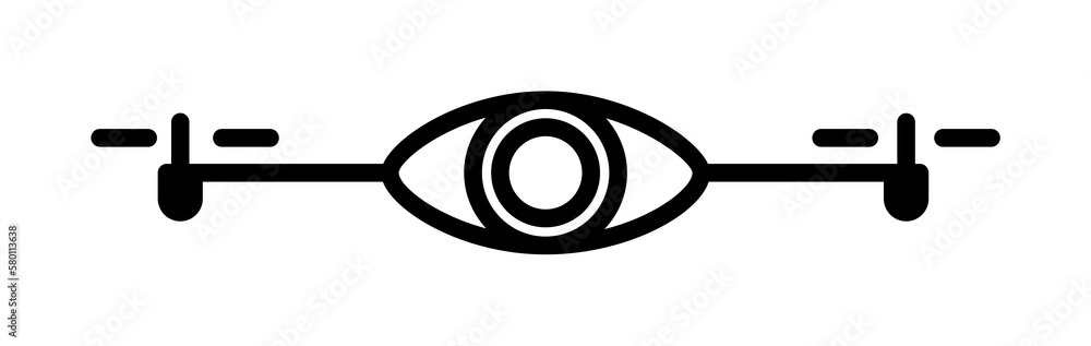 drone with camera field outline icon on light background drone with camera field outline icon on light background