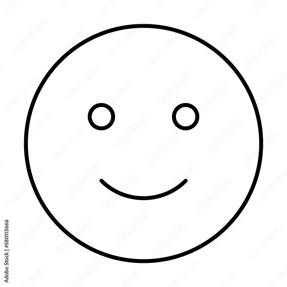 Smiling, emotions icon. Simple line, outline expression of mood icons for ui and ux, website or mobile application on white background Smiling, emotions icon. Simple line, outline expression of mood icons for ui and ux, website or mobile application on white background