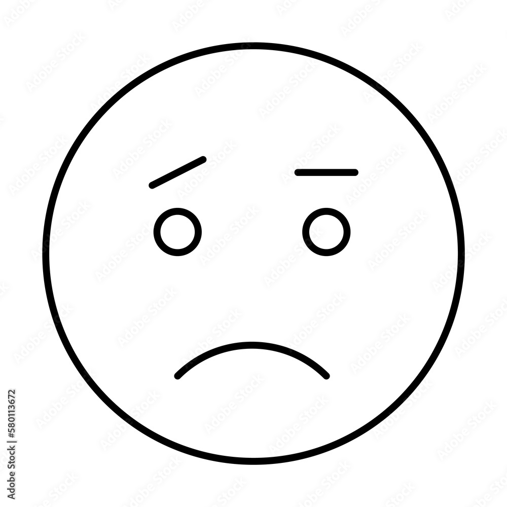 Surprised, emotions icon. Simple line, outline expression of mood icons for ui and ux, website or mobile application on white background Surprised, emotions icon. Simple line, outline expression of mood icons for ui and ux, website or mobile application on white background