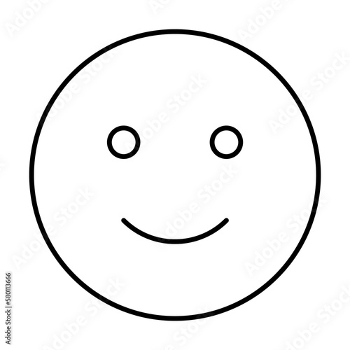 Smiling, emotions icon. Simple line, outline expression of mood icons for ui and ux, website or mobile application on white background