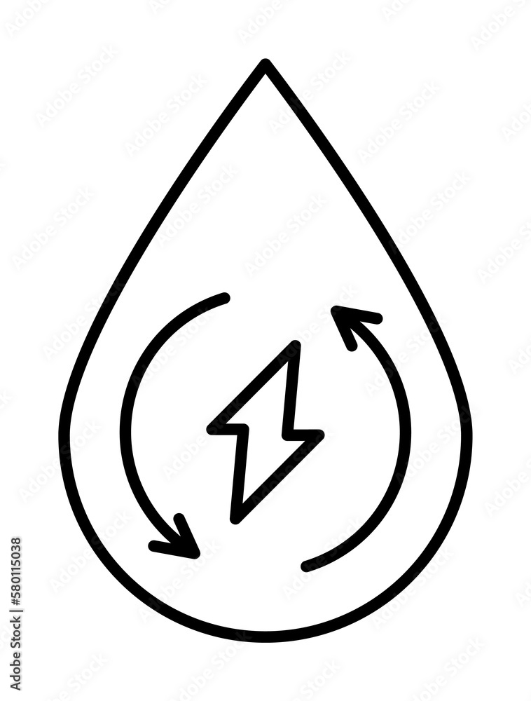 Recycling, energy icon. Simple line, outline electro power icons for ui and ux, website or mobile application on white background Recycling, energy icon. Simple line, outline electro power icons for ui and ux, website or mobile application on white background