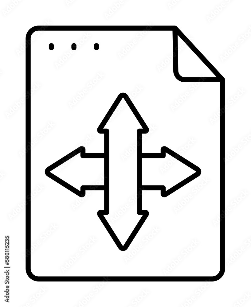 File, document, arrows icon. Simple line, outline of icons for ui and ux, website or mobile application on white background File, document, arrows icon. Simple line, outline of icons for ui and ux, website or mobile application on white background