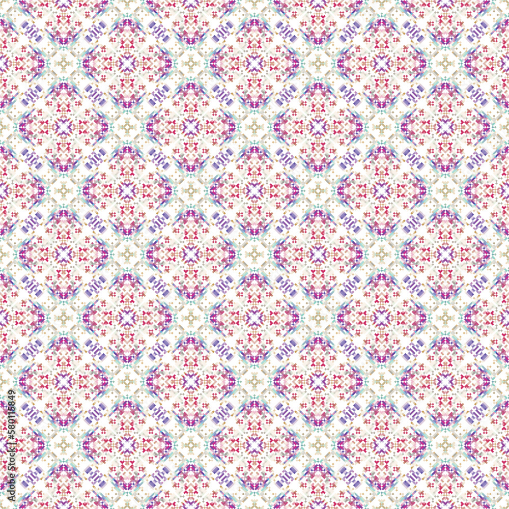 Seamless background pattern with a variety of multicolored squares. Seamless background pattern with a variety of multicolored squares.