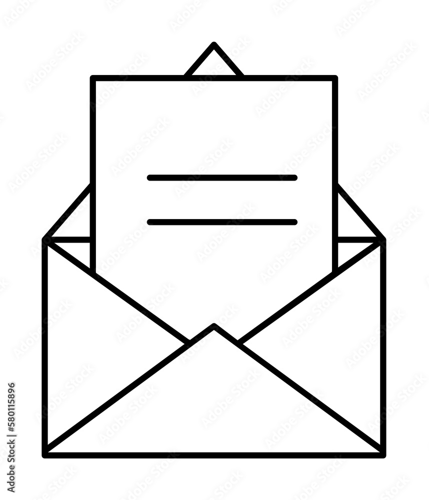 Envelope, sms, letter icon. Simple line, outline of information transfer icons for ui and ux, website or mobile application on white background Envelope, sms, letter icon. Simple line, outline of information transfer icons for ui and ux, website or mobile application on white background