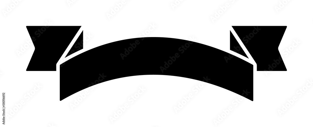 Ribbon icon. Simple decoration band icons for ui and ux, website or mobile application on white background Ribbon icon. Simple decoration band icons for ui and ux, website or mobile application on white background