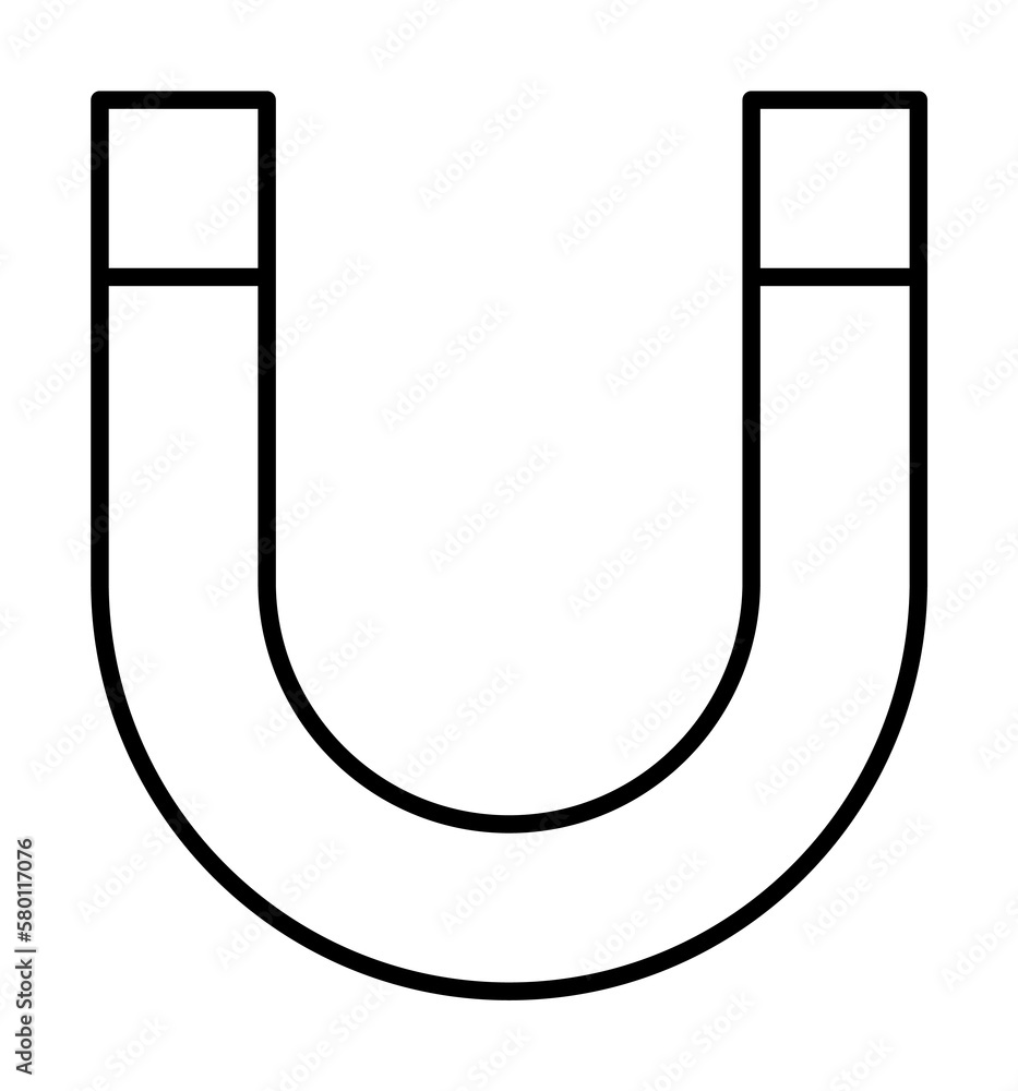 magnet icon. Element of scientifics study icon for mobile concept and web apps. Thin line magnet icon can be used for web and mobile on white background magnet icon. Element of scientifics study icon for mobile concept and web apps. Thin line magnet icon can be used for web and mobile on white background