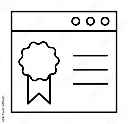 Browser, page, SEO icon. Simple line, outline elements of commerce icons for ui and ux, website or mobile application on white background