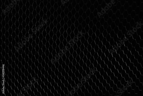 Black lattice background, Rhombus wire pattern black metal background. High resolution metal mesh grille.