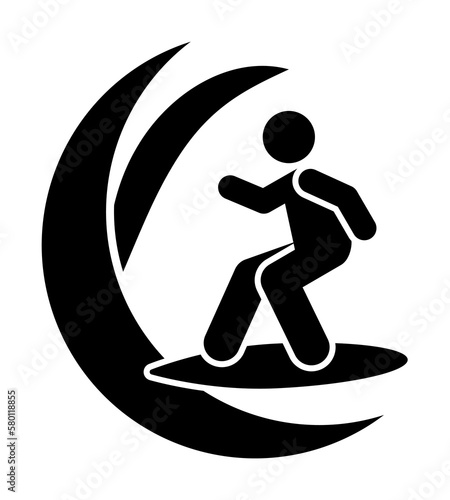 Photography Man adventure surfing icon