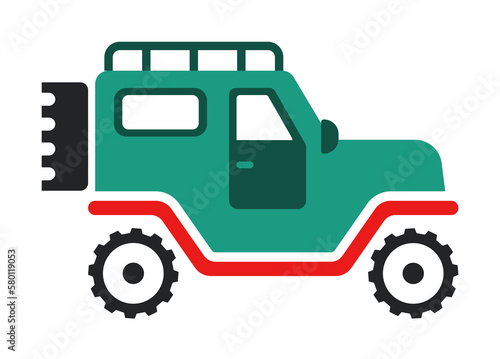 car, automobile icon. Element of color African safari icon. Premium quality graphic design icon. Signs and symbols collection icon for websites, web design on white background