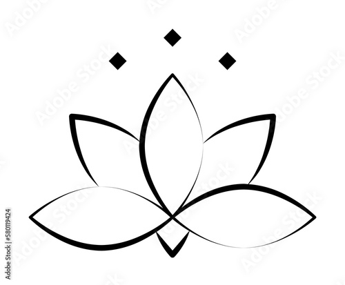 Lotus flower icon. Element of alternative medicine icon for mobile concept and web apps. Thin line Lotus flower icon can be used for web and mobile on white background