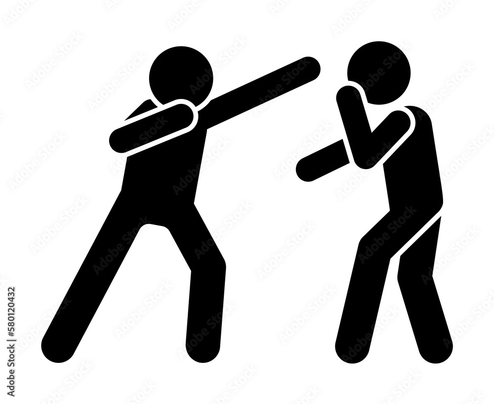 Karate men kick icon. Simple pictogram of fighting icons for ui and ux, website or mobile application on white background Karate men kick icon. Simple pictogram of fighting icons for ui and ux, website or mobile application on white background