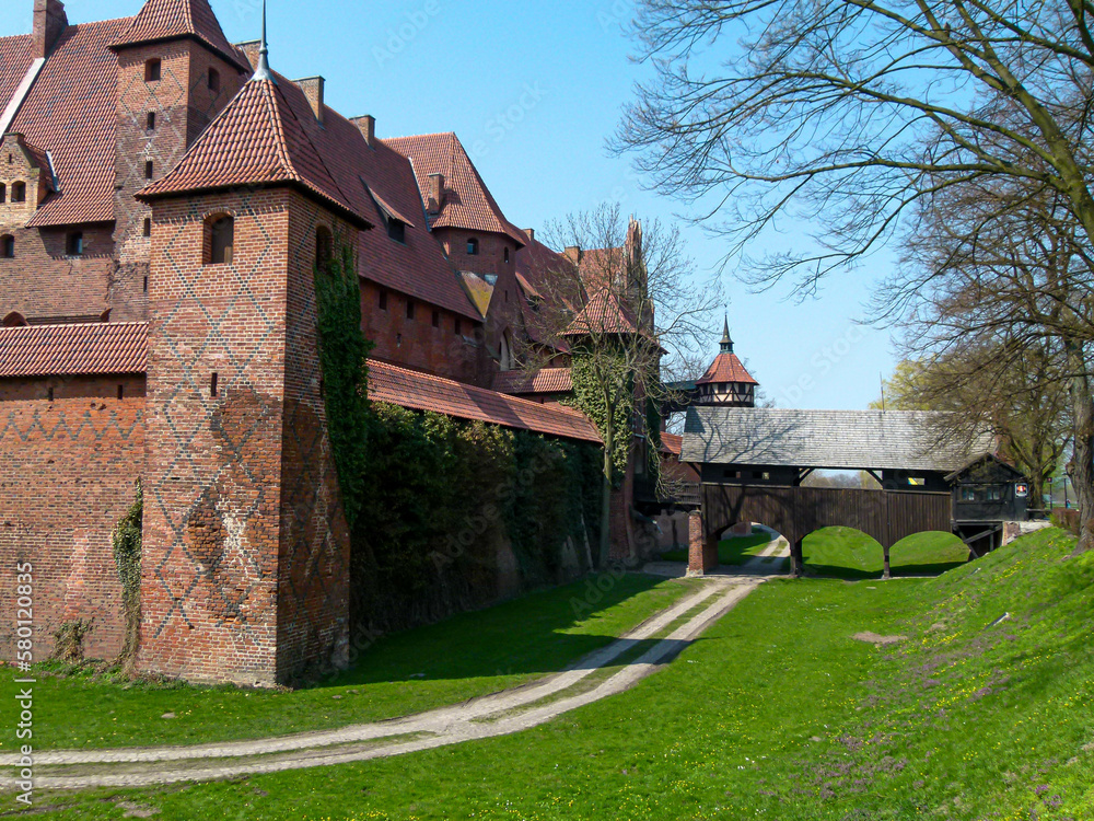 Teutonic castle in Malbork, Poland in a sunny day Teutonic castle in Malbork, Poland in a sunny day