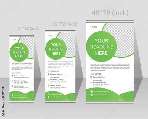 modern green color white background creative Corporate roll up, X banner, road side, stand banner, pull up banner design template layout for your business or company.. display, x-banner, flag-banner,
