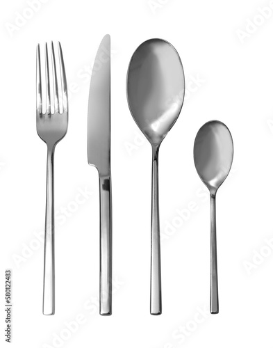 Cutlery set isolated