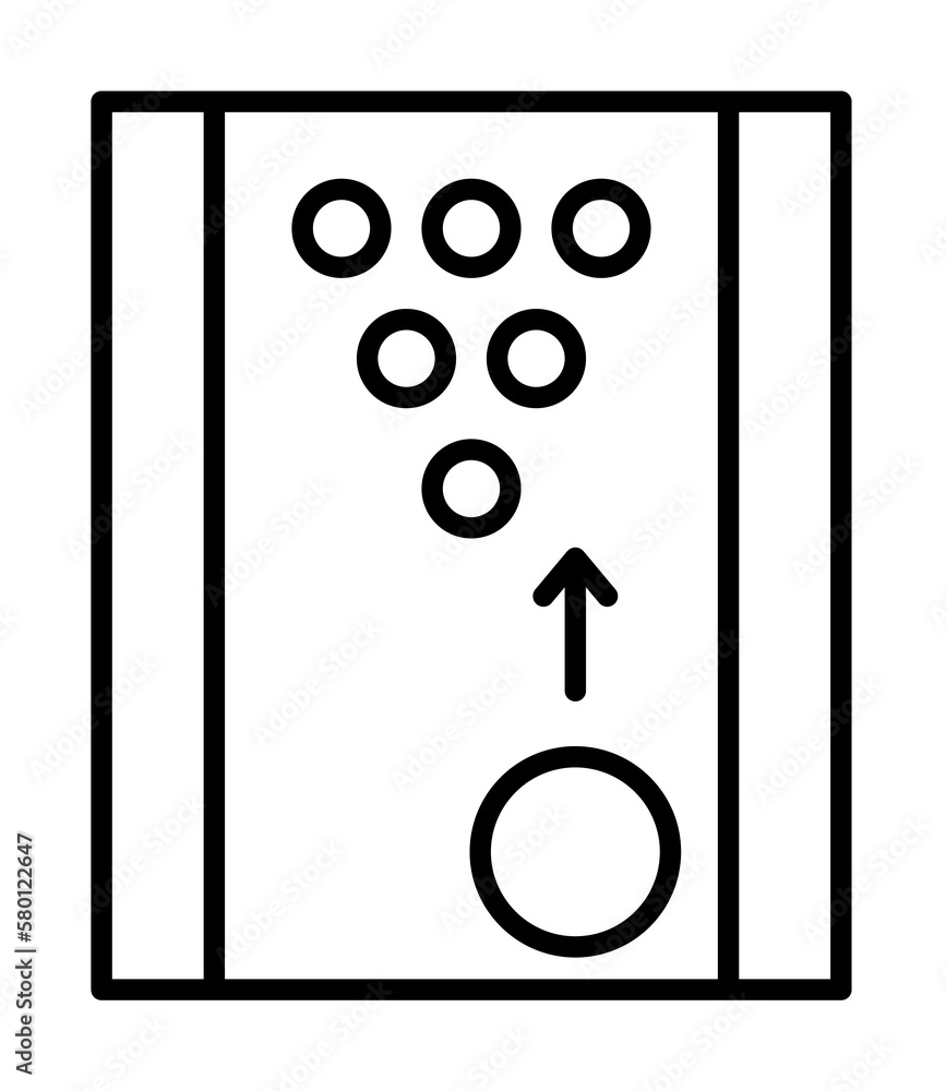 Bowling alley pins ball icon. Simple line, outline elements of prize icons for ui and ux, website or mobile application on white background Bowling alley pins ball icon. Simple line, outline elements of prize icons for ui and ux, website or mobile application on white background